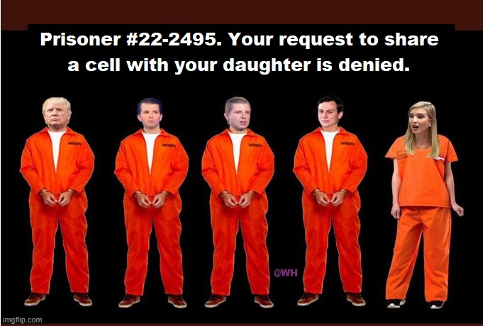 "Your honor, may I . . . | image tagged in trump,ivanka,prison,share cell | made w/ Imgflip meme maker