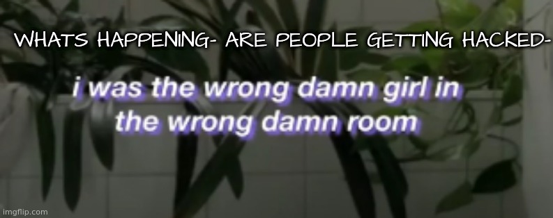 Im mentally stable I swear | WHATS HAPPENING- ARE PEOPLE GETTING HACKED- | image tagged in im mentally stable i swear | made w/ Imgflip meme maker