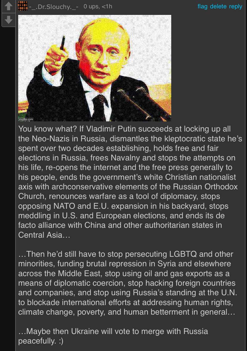 High Quality Sloth roast Vladimir Putin Blank Meme Template