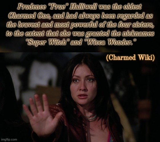 Prudence Halliwell | image tagged in prue halliwell,charmed,witch,shannen doherty | made w/ Imgflip meme maker