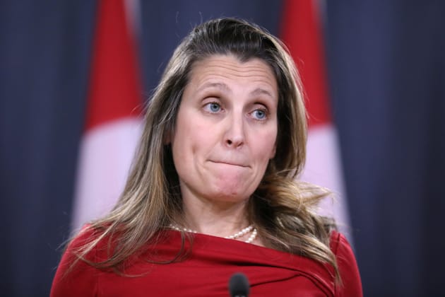 High Quality Chrystia Freeland Blank Meme Template