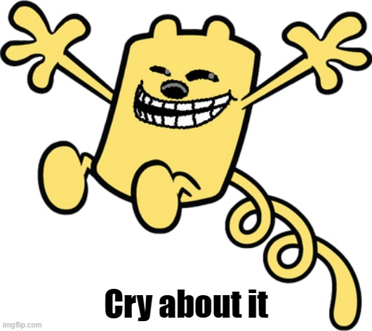 I found the troll Wubbzy on DeviantArt | Cry about it | image tagged in deviantart,wubbzy | made w/ Imgflip meme maker