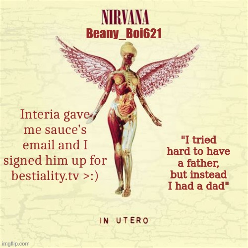 hakker moment | Interia gave me sauce's email and I signed him up for bestiality.tv >:) | image tagged in idfk what to call this beany boi | made w/ Imgflip meme maker