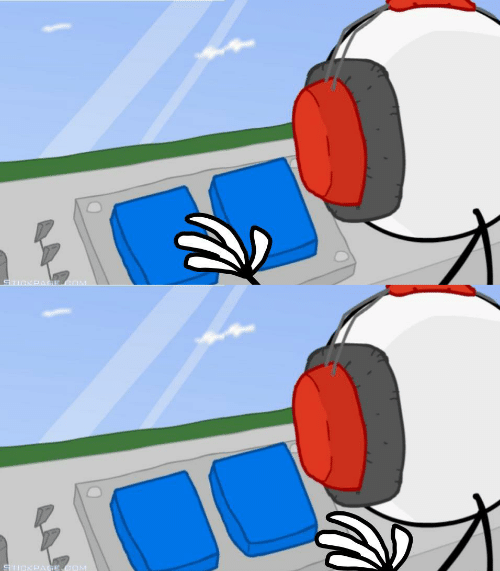 High Quality two buttons Blank Meme Template