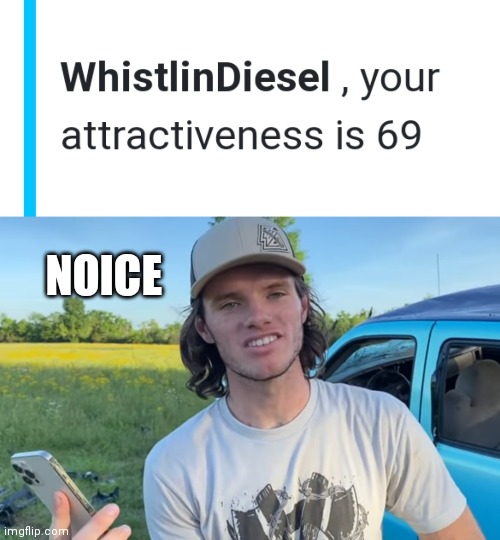 WhistlinDiesel is a (trash) YT'er who destroys perfectly good cars for views | NOICE | image tagged in whistlindiesel | made w/ Imgflip meme maker