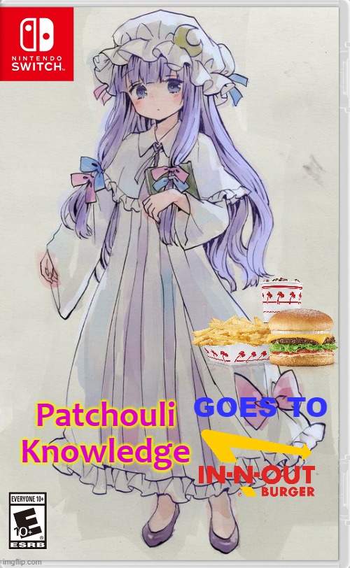 Make it official, cowards | GOES TO; Patchouli Knowledge | image tagged in fake game covers,patchouli knowledge,touhou | made w/ Imgflip meme maker
