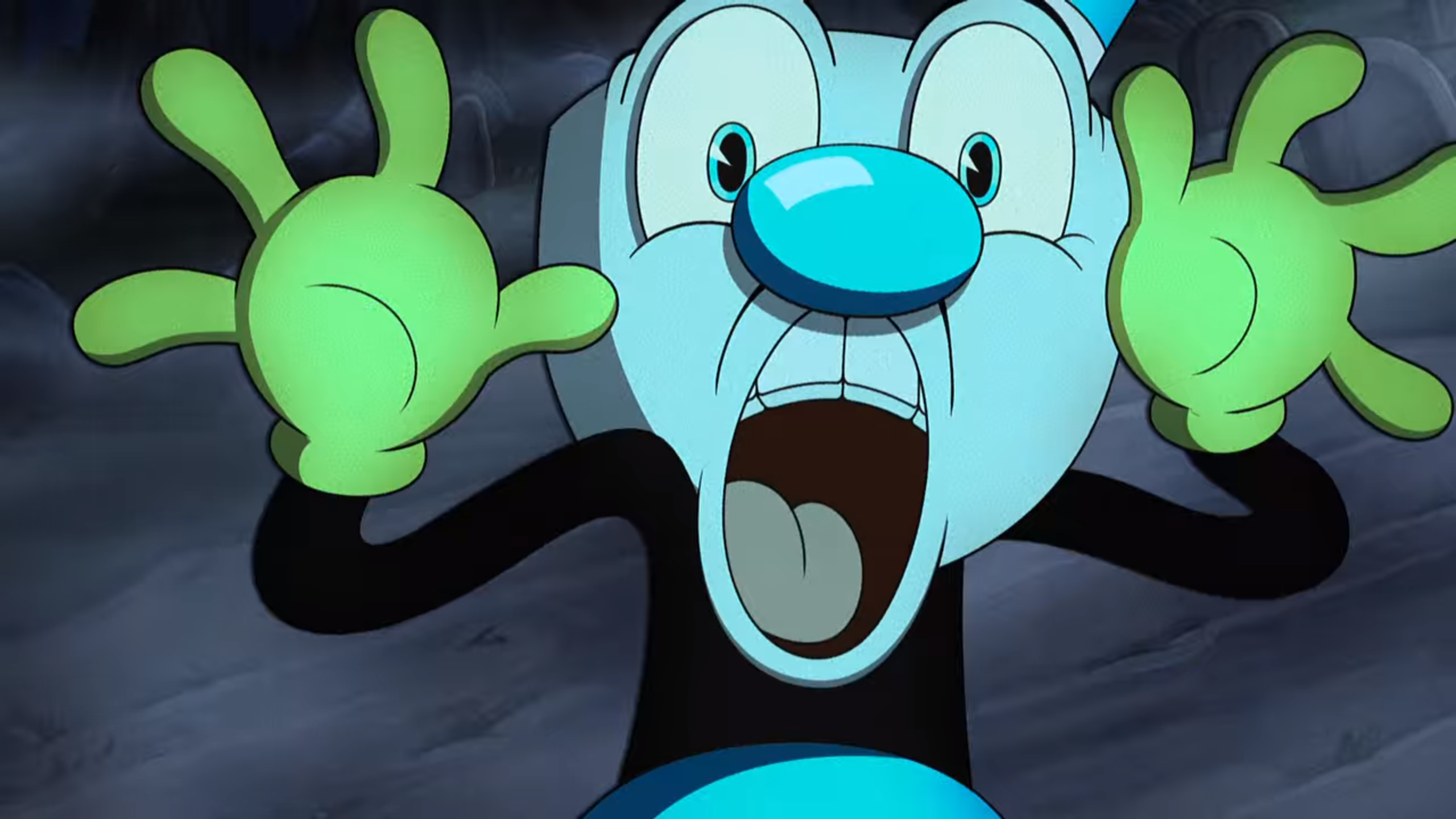 Freaked out Mugman Blank Meme Template