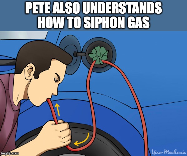 PETE ALSO UNDERSTANDS
HOW TO SIPHON GAS | made w/ Imgflip meme maker