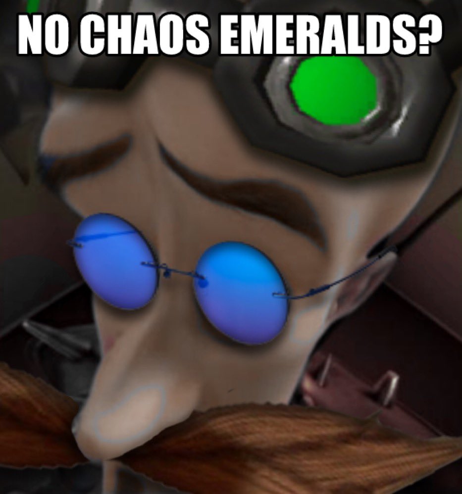 No chaos emeralds Blank Meme Template