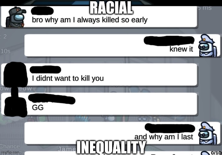 /j | RACIAL; INEQUALITY | made w/ Imgflip meme maker