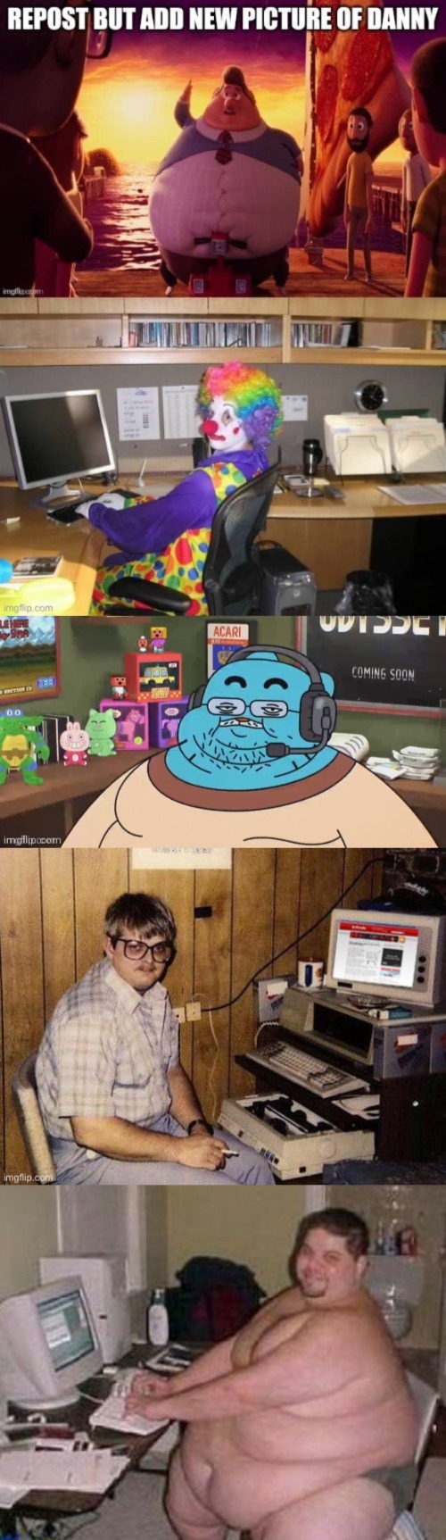 image tagged in fat man at work | made w/ Imgflip meme maker