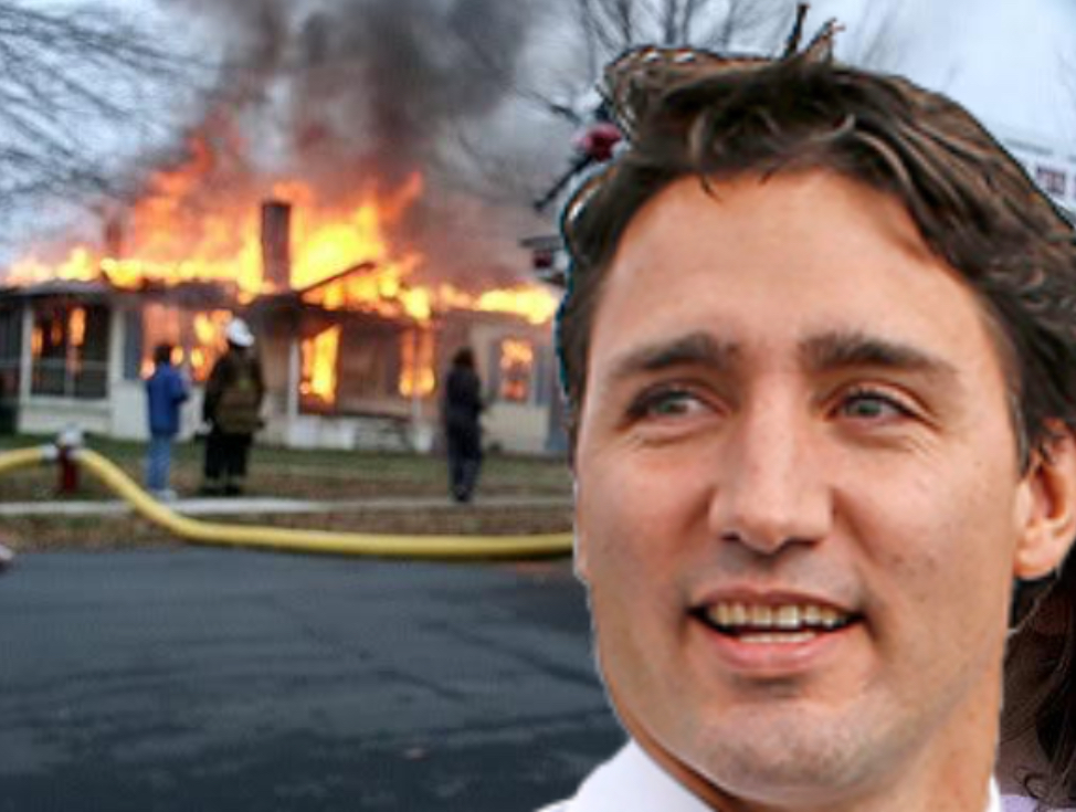 High Quality Disaster Trudeau Blank Meme Template