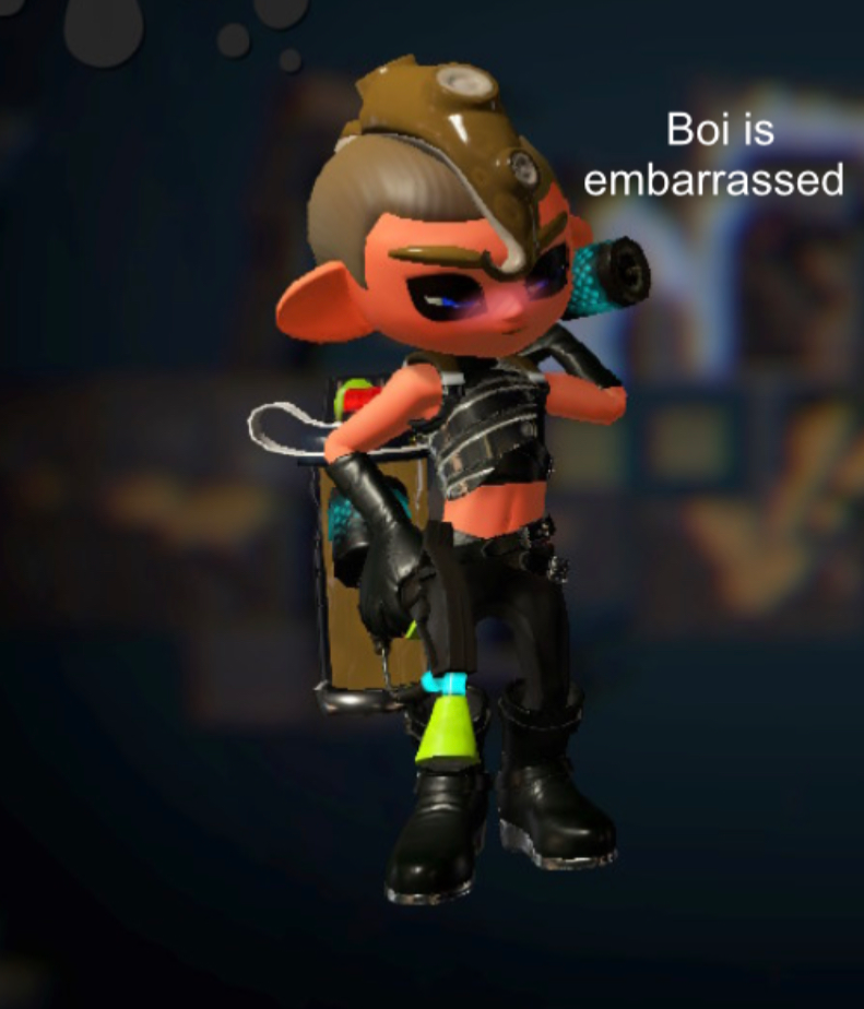 High Quality Embarrassed Octoling boy Blank Meme Template