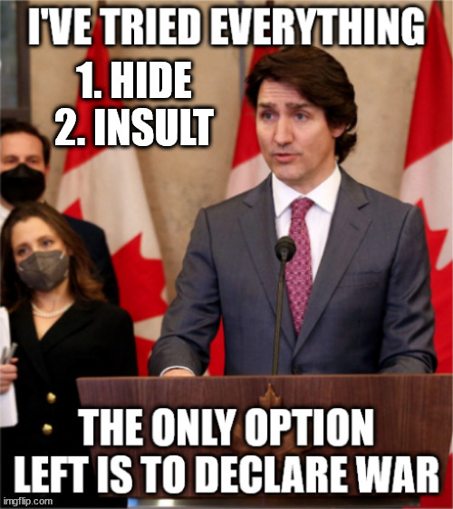 Emergency Act | image tagged in trudeau,freedom | made w/ Imgflip meme maker