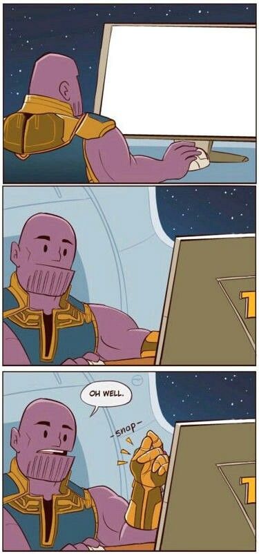 High Quality Thanos Oops Blank Meme Template