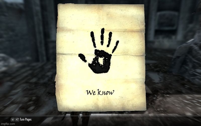 skyrim: We know | image tagged in skyrim we know | made w/ Imgflip meme maker