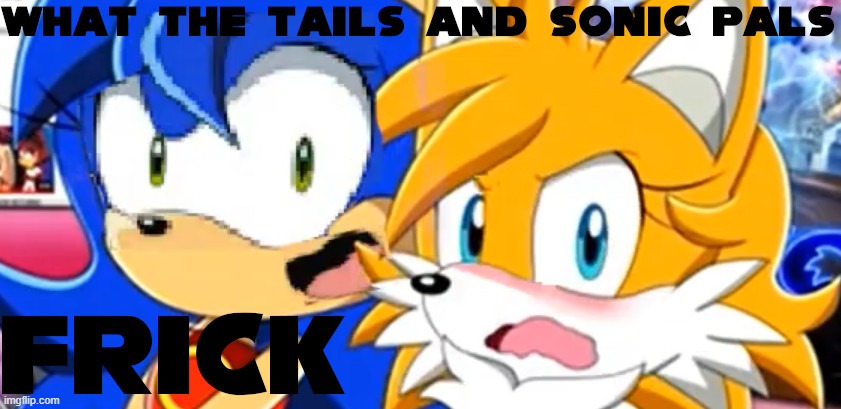 What the tails and sonic pals frick | image tagged in what the tails and sonic pals frick | made w/ Imgflip meme maker