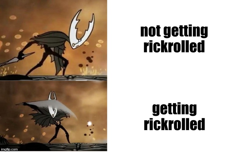 not getting rickrolled getting rickrolled | made w/ Imgflip meme maker