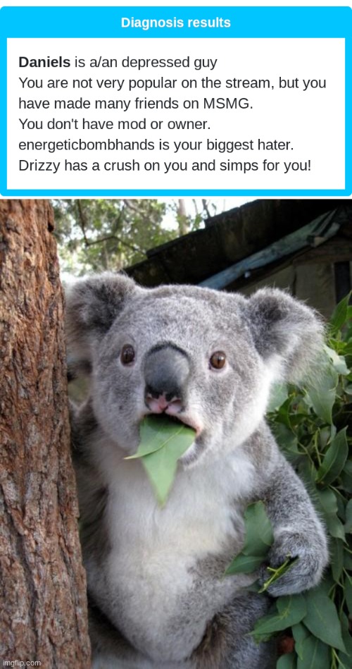 i think its the other way around | image tagged in memes,surprised koala | made w/ Imgflip meme maker