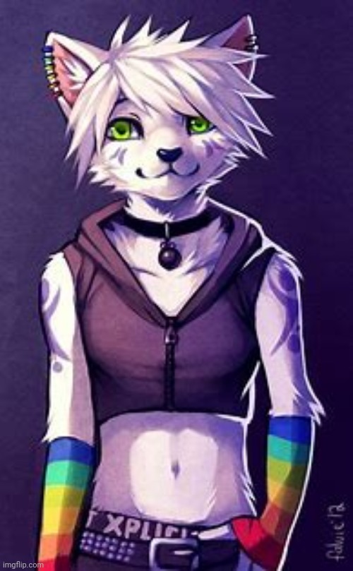 Femboy furry art by (suelix) | image tagged in suelix | made w/ Imgflip meme maker