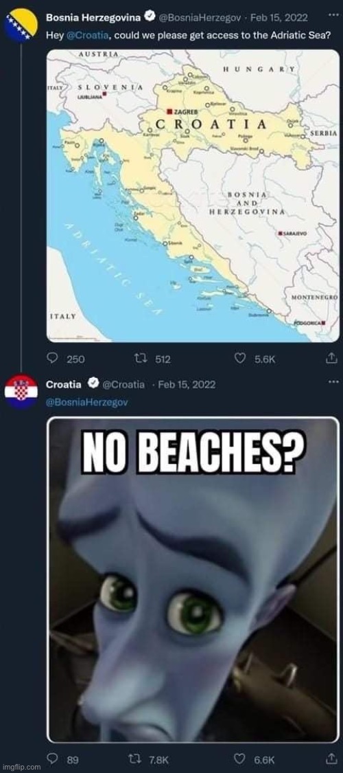 No beaches | made w/ Imgflip meme maker