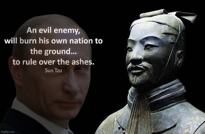Sun Tzu Putin Blank Meme Template