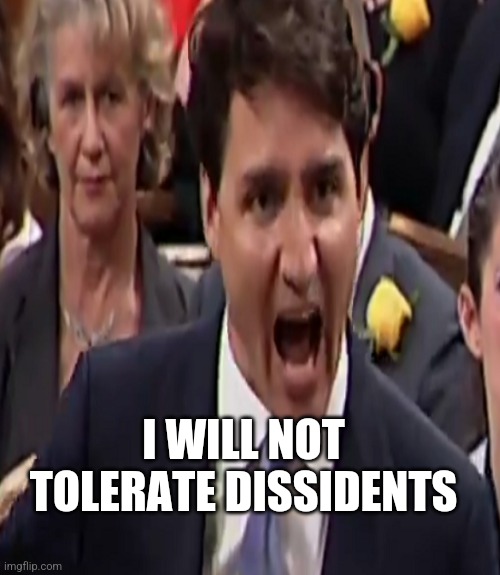 I WILL NOT TOLERATE DISSIDENTS | made w/ Imgflip meme maker