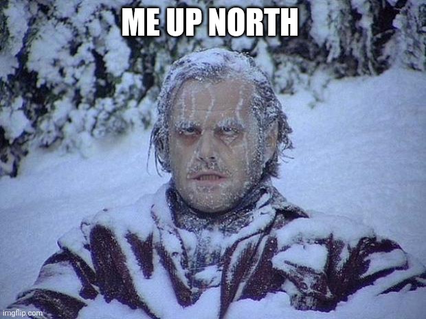 Jack Nicholson The Shining Snow Meme | ME UP NORTH | image tagged in memes,jack nicholson the shining snow | made w/ Imgflip meme maker