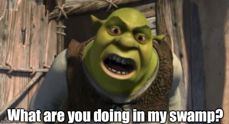 Well? | What are you doing in my swamp? | image tagged in shrek what are you doing in my swamp | made w/ Imgflip meme maker