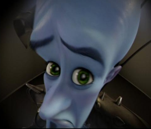 High Quality megamind peeking Blank Meme Template