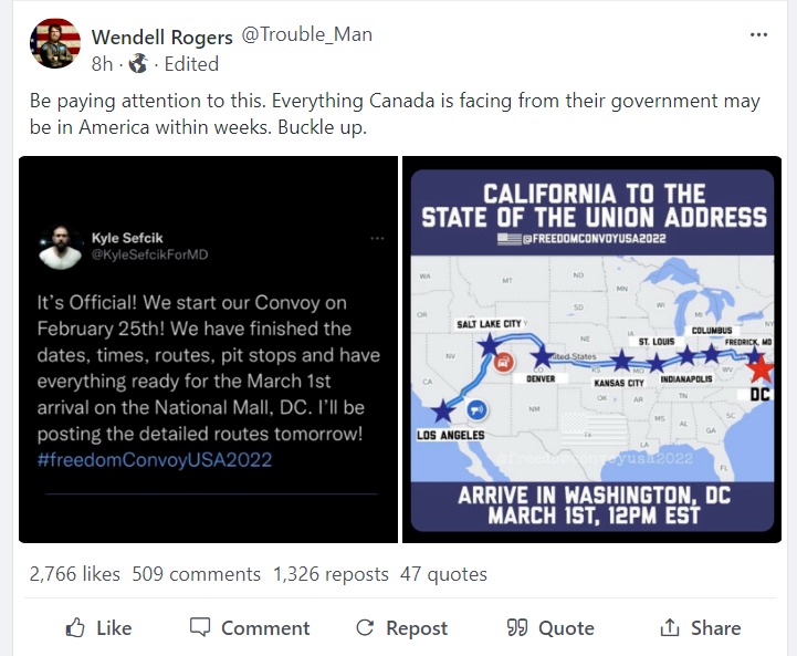 Freedom Convoy USA 2022 Update | image tagged in freedom convoy usa 2022,truckers for freedom,global freedom movement,truck you,sic semper tyrannis,sis vis pacem parabellum | made w/ Imgflip meme maker
