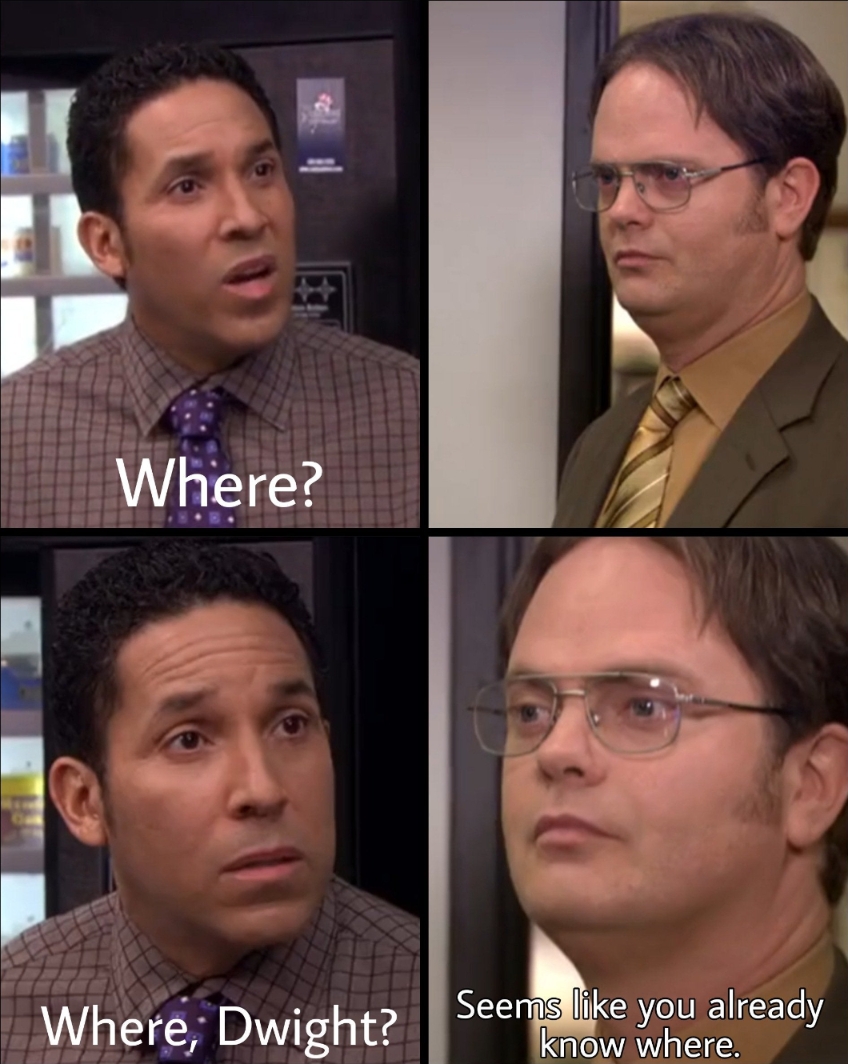 Where Dwight Blank Meme Template