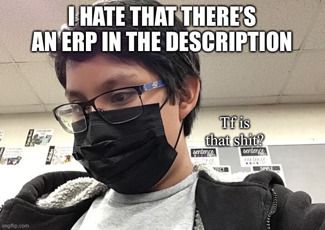 Tf is that shit? | I HATE THAT THERE’S AN ERP IN THE DESCRIPTION | image tagged in tf is that shit | made w/ Imgflip meme maker