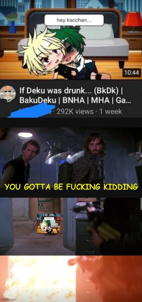 cringe mha fans | image tagged in mha,cringe,the thing,my hero academia,ship | made w/ Imgflip meme maker