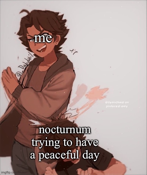 (Mod Note: yea we know you are annoying af) (thx who_am_i 2.0 -Jummy) | me; nocturnum trying to have a peaceful day | image tagged in michael slapping crying child | made w/ Imgflip meme maker