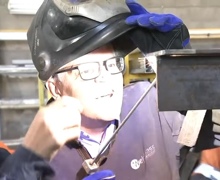 Scomo welding Blank Meme Template