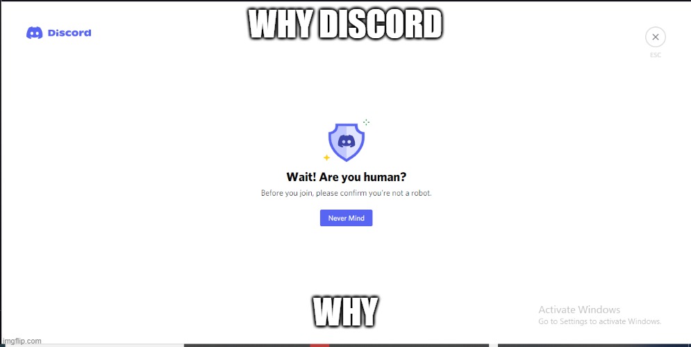 WHY DISCORD; WHY | made w/ Imgflip meme maker