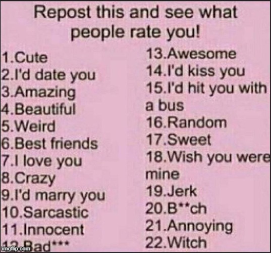 rate me... | image tagged in fun,rate me,what am i,repost | made w/ Imgflip meme maker