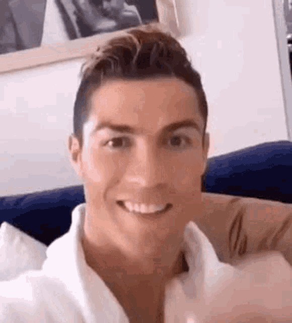 Ronaldo drinking Blank Meme Template