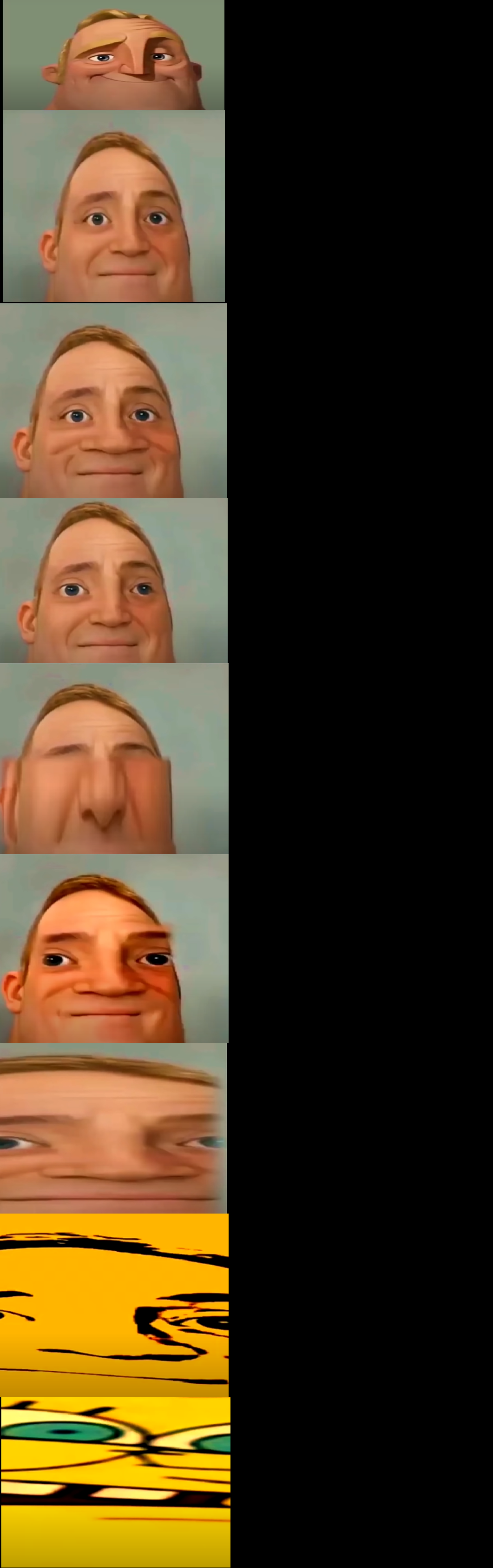 High Quality Mr incredible becoming an idiot Blank Meme Template