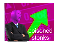 Poisoned Stonks Blank Meme Template