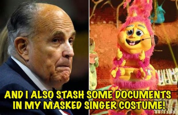 AND I ALSO STASH SOME DOCUMENTS 
IN MY MASKED SINGER COSTUME! | made w/ Imgflip meme maker