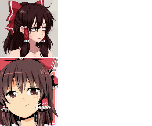 Anime Girl Drake Face Blank Template - Imgflip