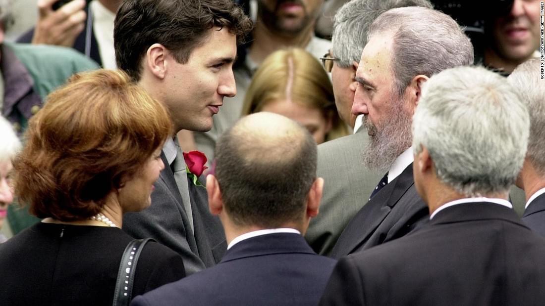 Trudeau and Castro Blank Meme Template