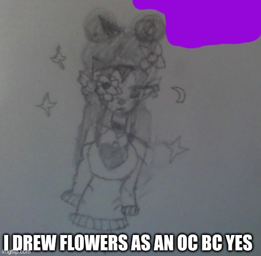 I DREW FLOWERS AS AN OC BC YES | made w/ Imgflip meme maker
