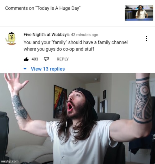 I getting big on big channels, nice when its not a verified user getting all the spotlight | image tagged in charlie woooh | made w/ Imgflip meme maker