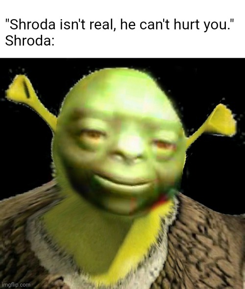 LEGO Yoda + Shrek faceswap meme |  "Shroda isn't real, he can't hurt you."

Shroda: | image tagged in lego star wars,yoda,shrek,face swap,blursed,cursed image | made w/ Imgflip meme maker