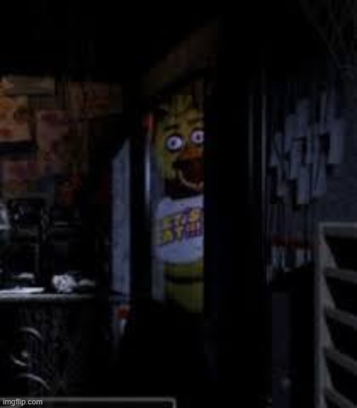 Chica Looking In Window FNAF | image tagged in chica looking in window fnaf | made w/ Imgflip meme maker