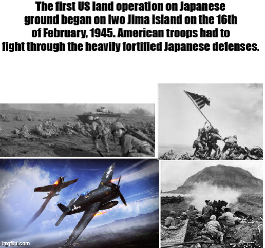 Battle of Iwo Jima anniversary | image tagged in ww2,japan,usa,war | made w/ Imgflip meme maker