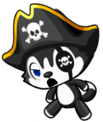 Pirate husky dog 4 Blank Meme Template